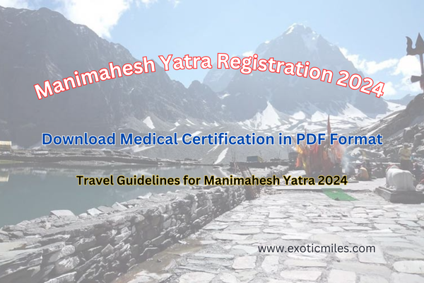 Manimahesh Yatra Registration Medical Form in PDF Guidelines